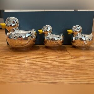 RARE! Reed & Barton Something Duckie Ducky Coin Sorter Piggy Bank Silver Plate